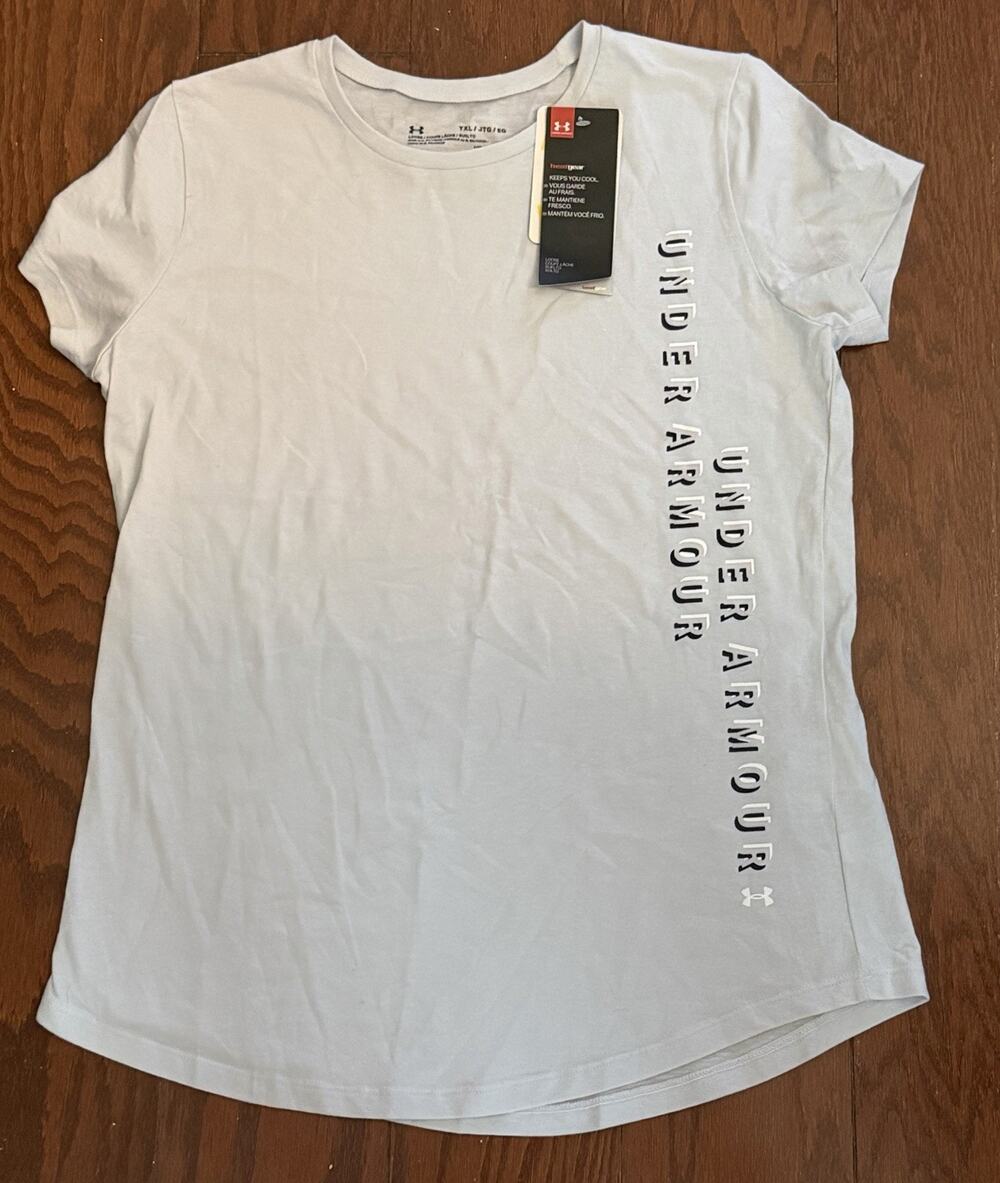 NWT Under Armour White Tee YXL